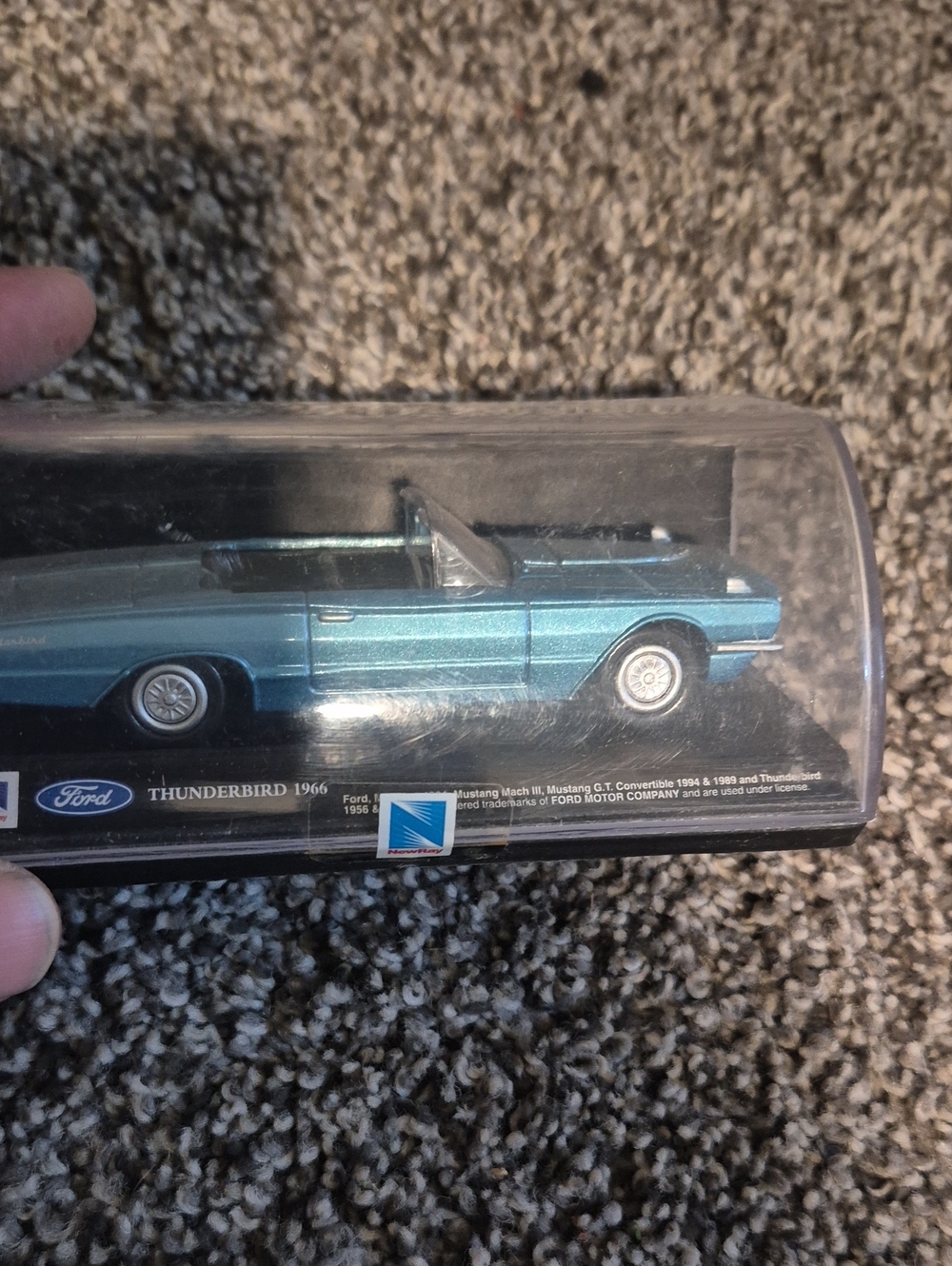 Ford Thunderbird Convertible Toy Car - Metallic Teal Blue